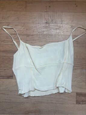 Aritzia Basel bustier butter yellow Sleeveless Cami Top